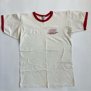 Vintage Champion Washington State University Cougs Thrashed Ringer T-Shirt M